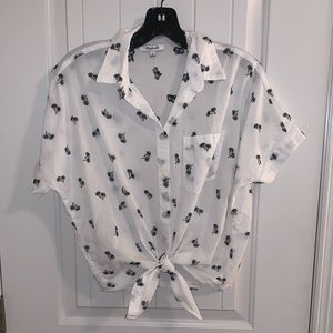 Madewell embroidered palm tree button down